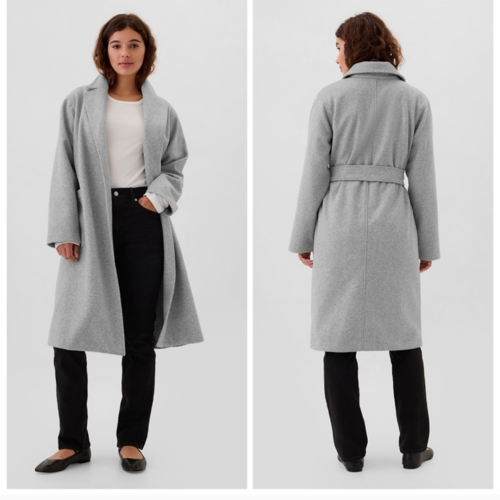 Gap Gray Wrap Peacoat - Picture 3 of 5